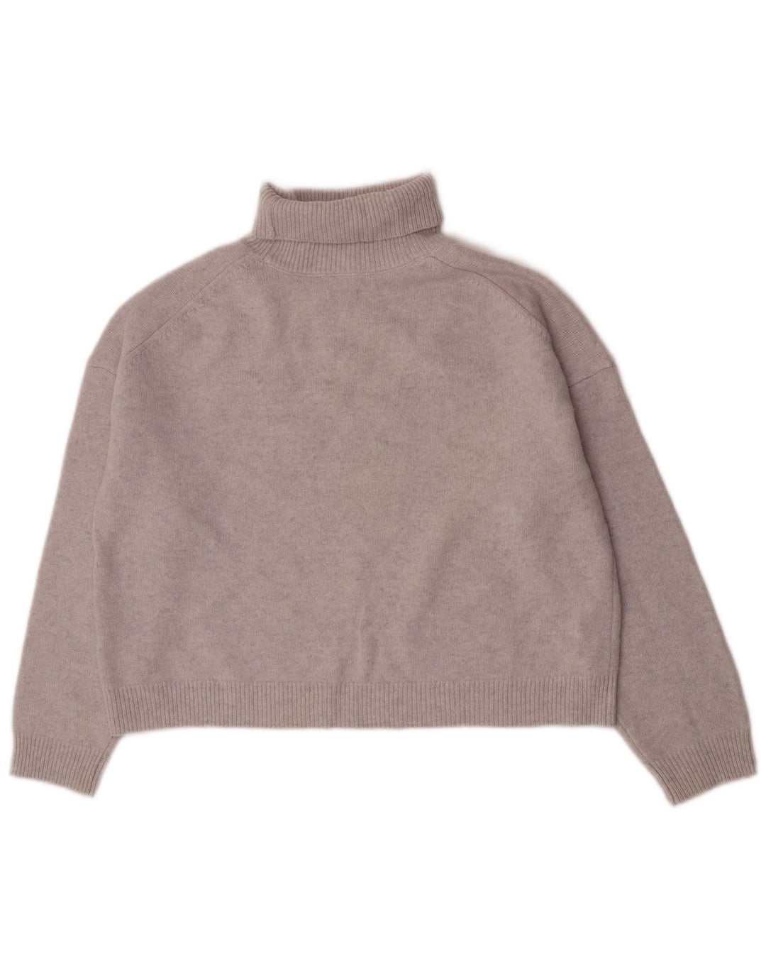 Suéter feminino Massimo Dutti com gola redonda grande Reino Unido 6 XS lã cinza