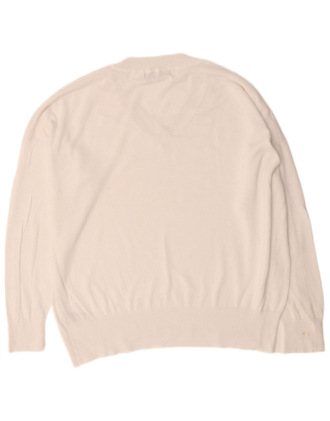 Suéter masculino Marks & Spencer com decote em V XL algodão branco