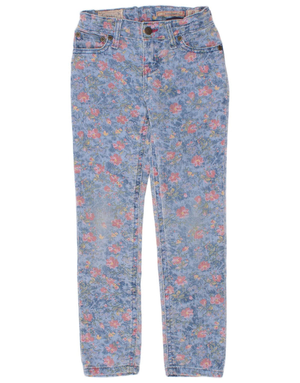 Polo Ralph Lauren Meninas BOWERY Skinny Jeans 5-6 Anos Azul Floral Algodão