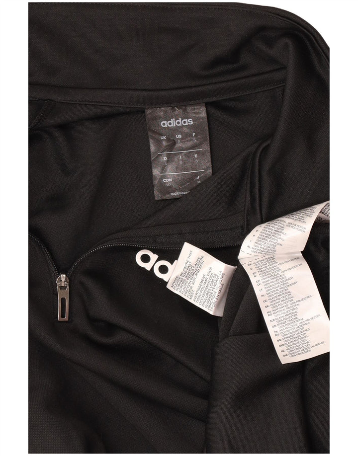 Adidas Mens Climalite Zip Neck Pullover Treino Top Pequeno Poliéster Preto