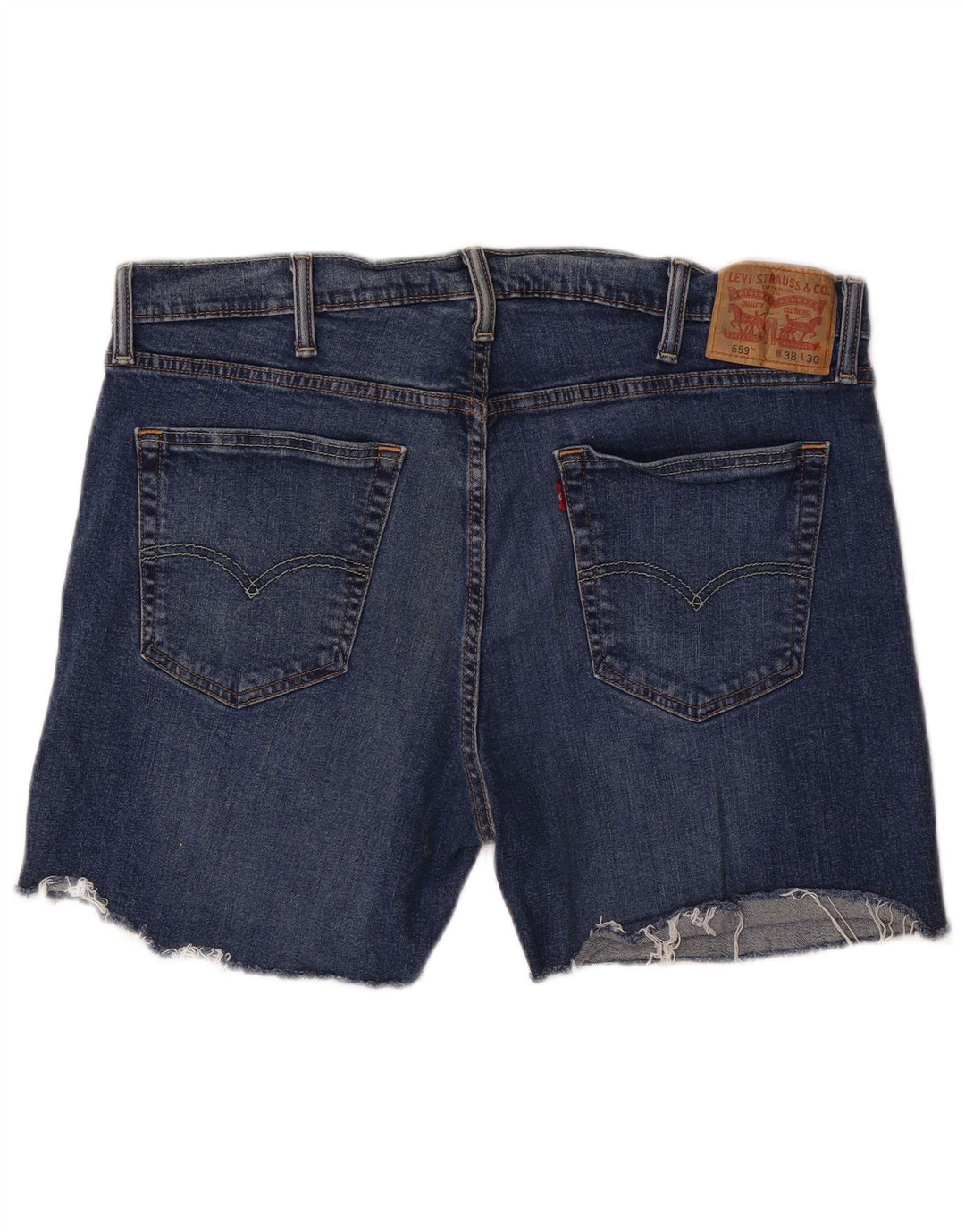 LEVI'S Masculino 559 Shorts Jeans W38 XL Azul Algodão