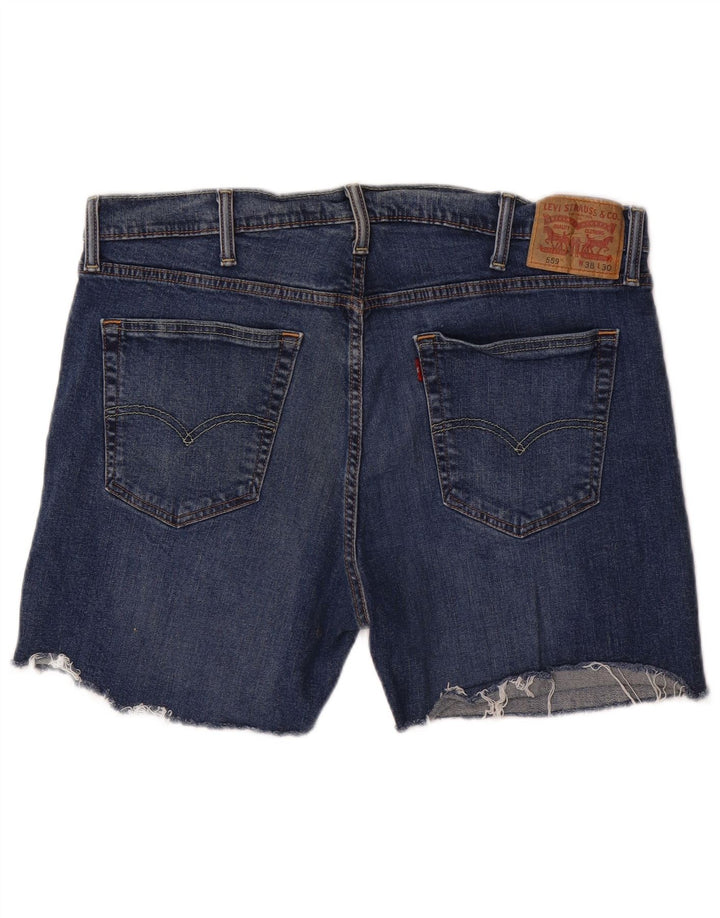 LEVI'S Masculino 559 Shorts Jeans W38 XL Azul Algodão