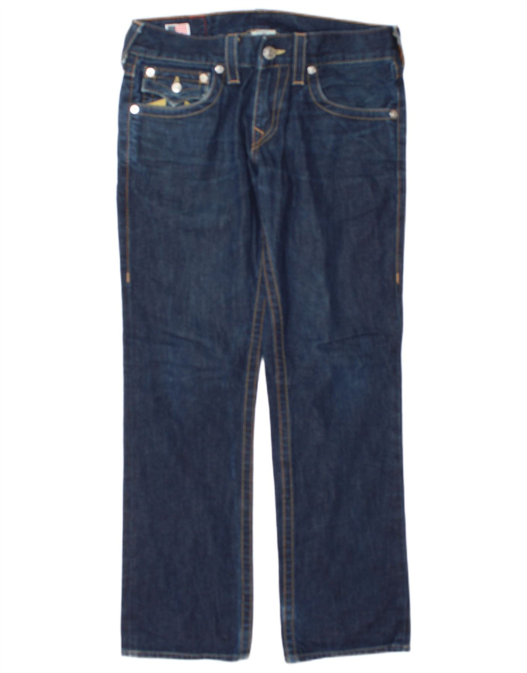 Jeans retos masculinos True Religion W30 L31 algodão azul