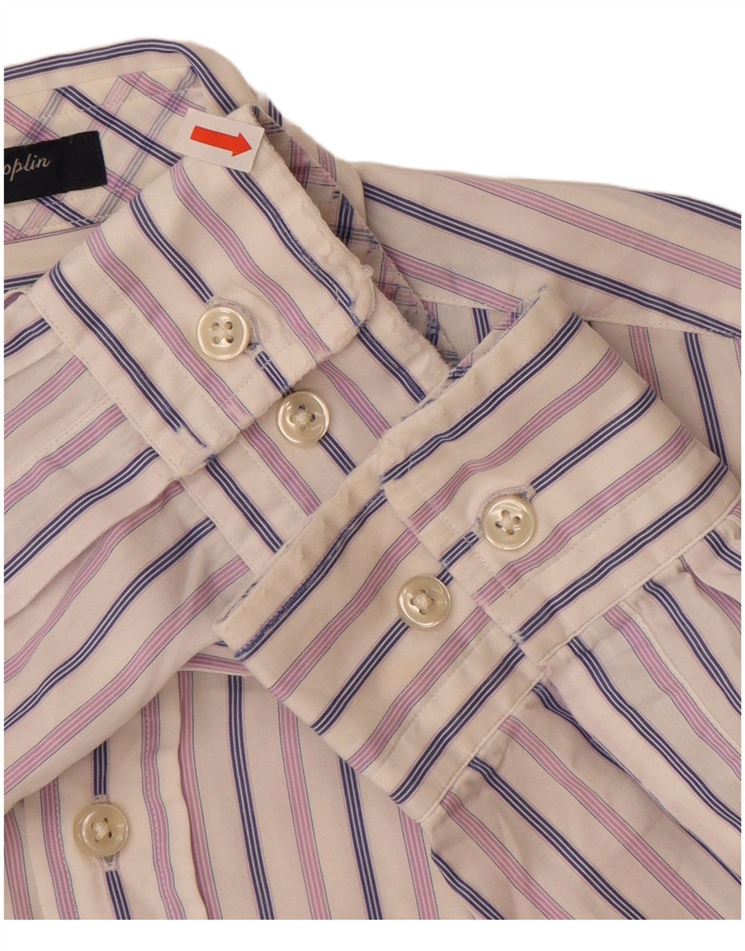 Camisa masculina GANT regular fit pequena listrada branca de algodão