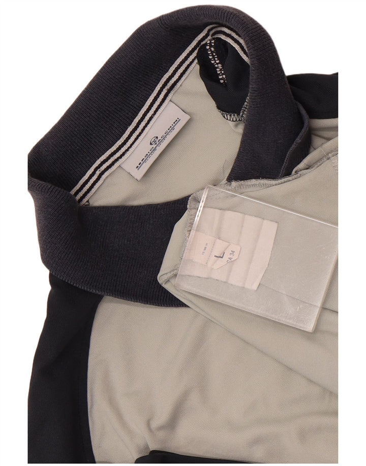 Camisa polo masculina Sergio Tacchini grande bloco cinza