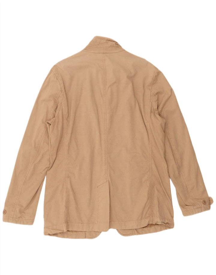 Jaqueta utilitária masculina Woolrich UK 44 2XL algodão bege