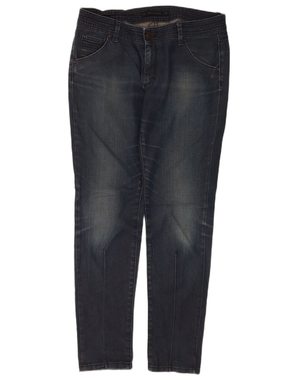 Zara Jeans Slim Feminino EU 40 Médio W30 L30 Azul Marinho