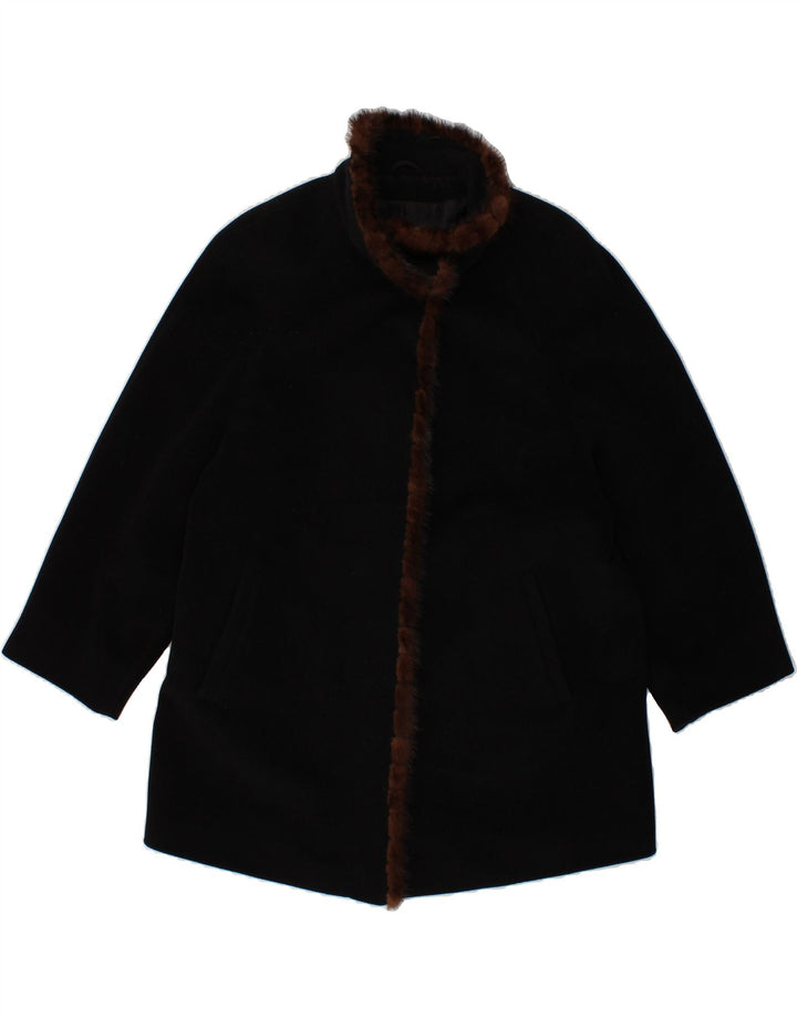 HUCKE Womens Oversized Overcoat UK 18 XL Black Vintage Hucke and Second-Hand Hucke from Messina Hembry 