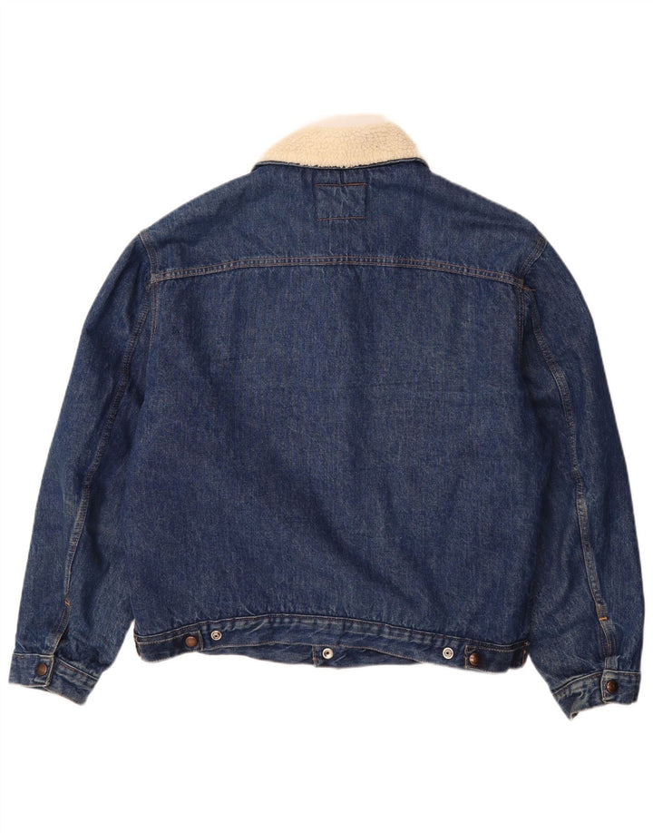 Jaqueta jeans masculina Roy Rogers Sherpa Reino Unido 40 grande azul