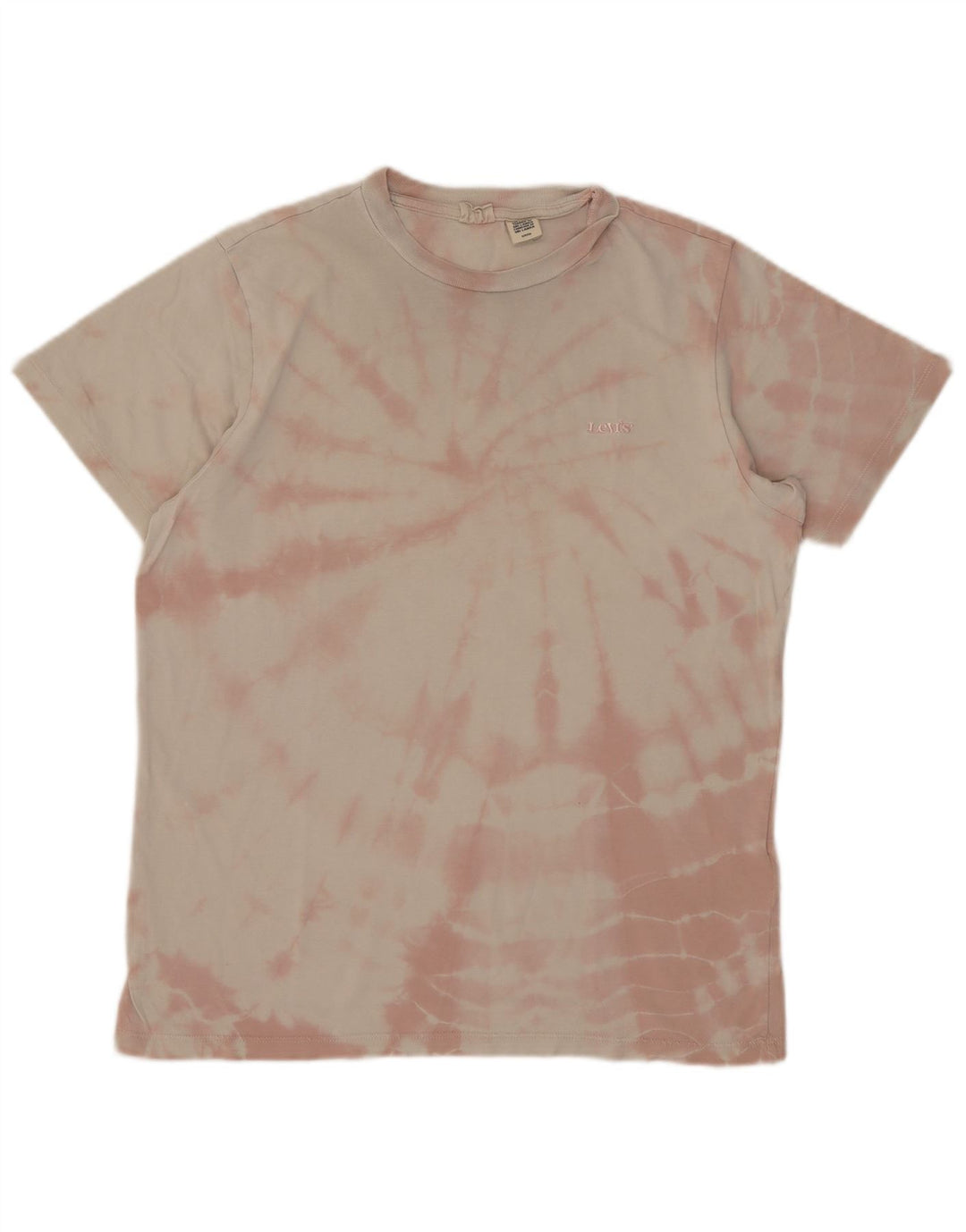 Camiseta masculina Levi's Top pequena de algodão tie-dye rosa