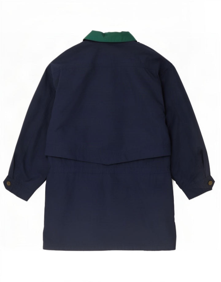 Bernard Womens Oversized Raincoat UK 10 Pequeno Azul Marinho Poliéster