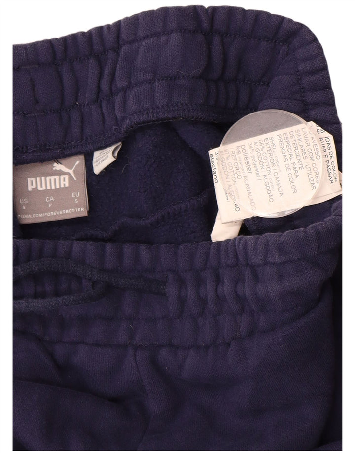 Calça de treino masculina PUMA joggers pequeno algodão azul marinho