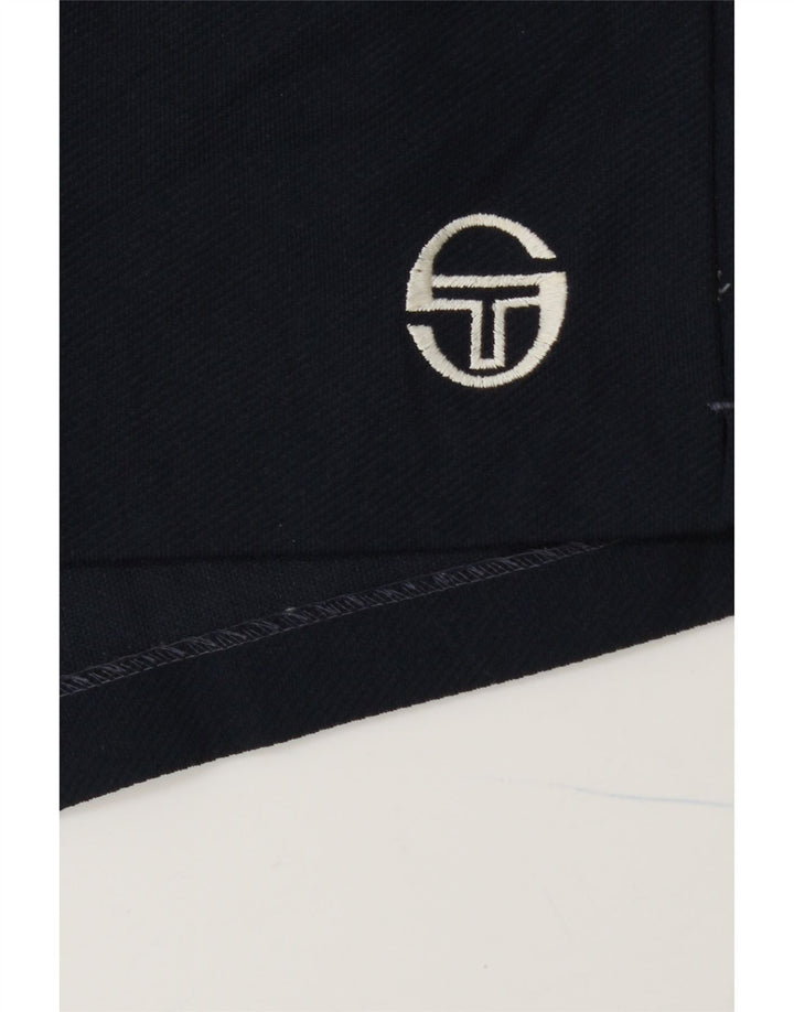 SERGIO TACCHINI Shorts chino feminino W32 grande poliéster azul marinho