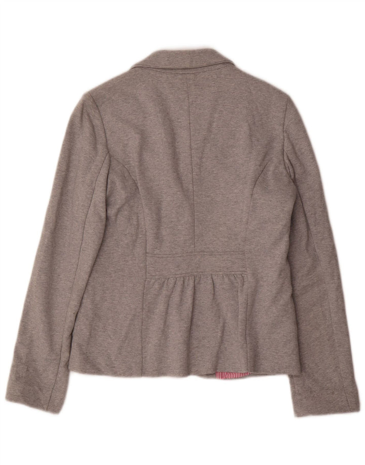 Jaqueta blazer feminina Gant com 3 botões Reino Unido 14 grande algodão cinza