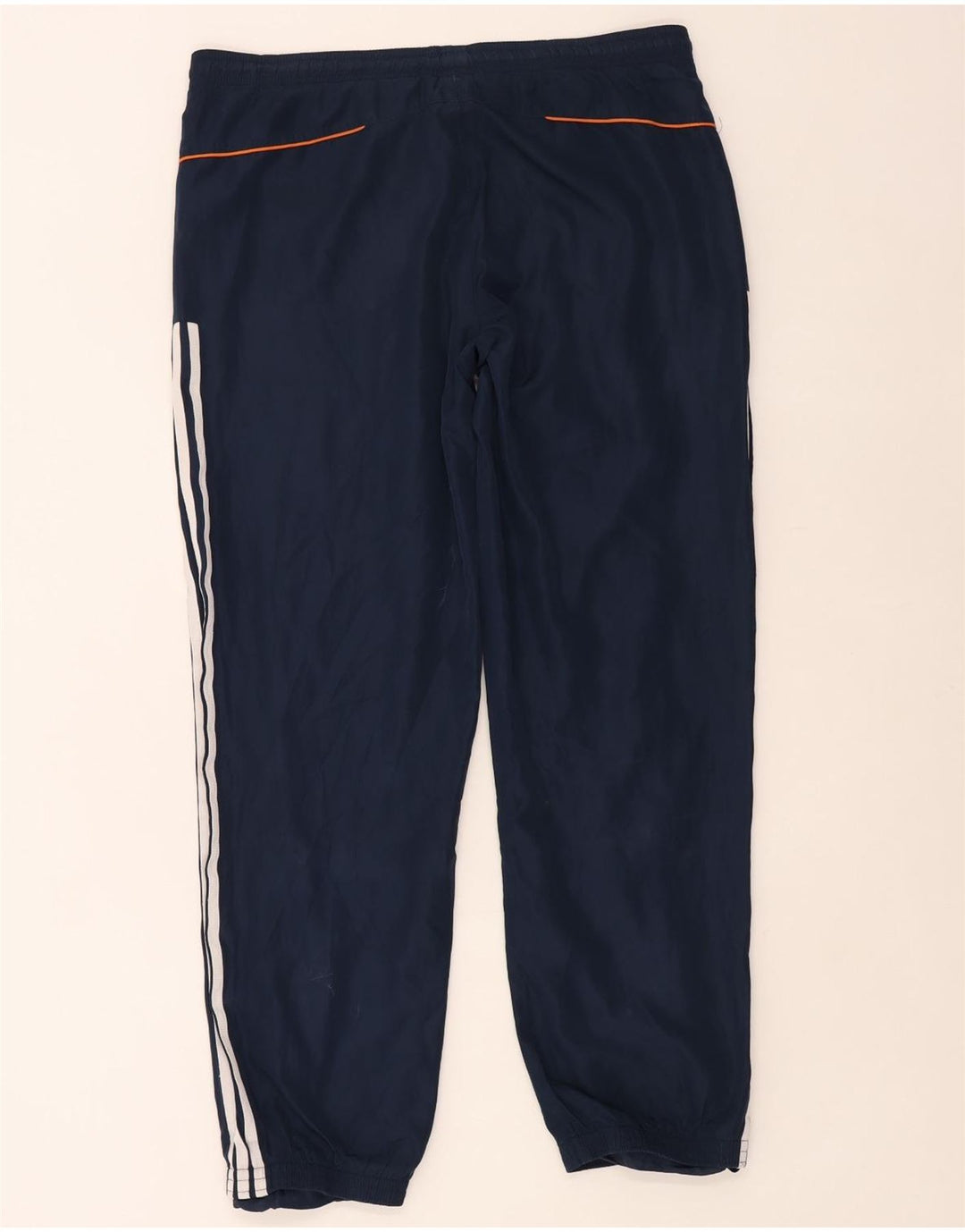 Adidas Mens Treino Calças Joggers UK 40/42 Médio Azul Marinho Poliéster