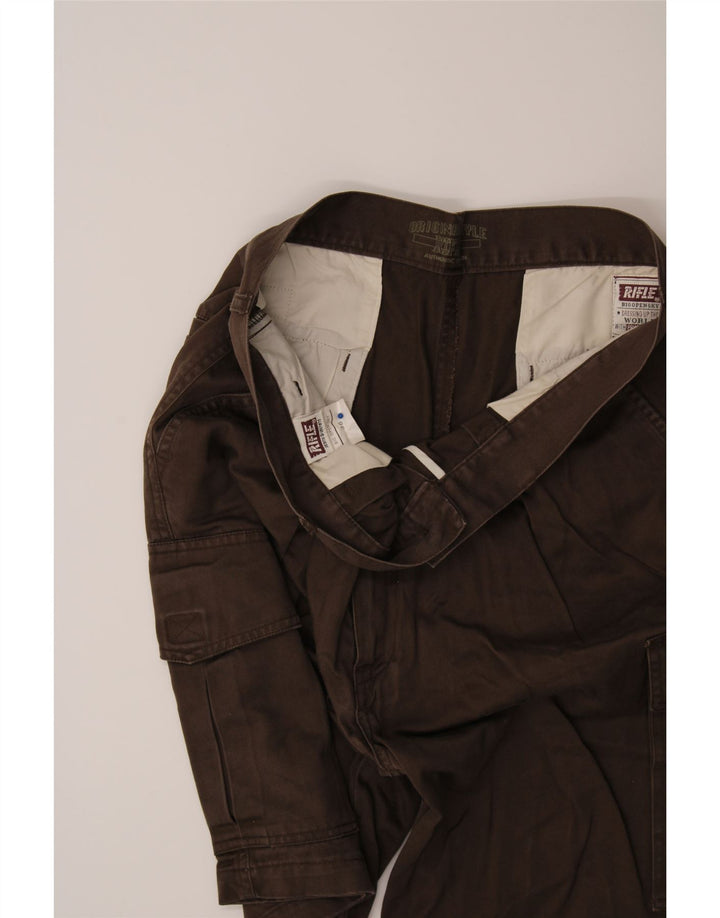 RIFLE Mens Pegged Cargo Shorts W36 Large Brown Cotton Vintage Rifle and Second-Hand Rifle from Messina Hembry 