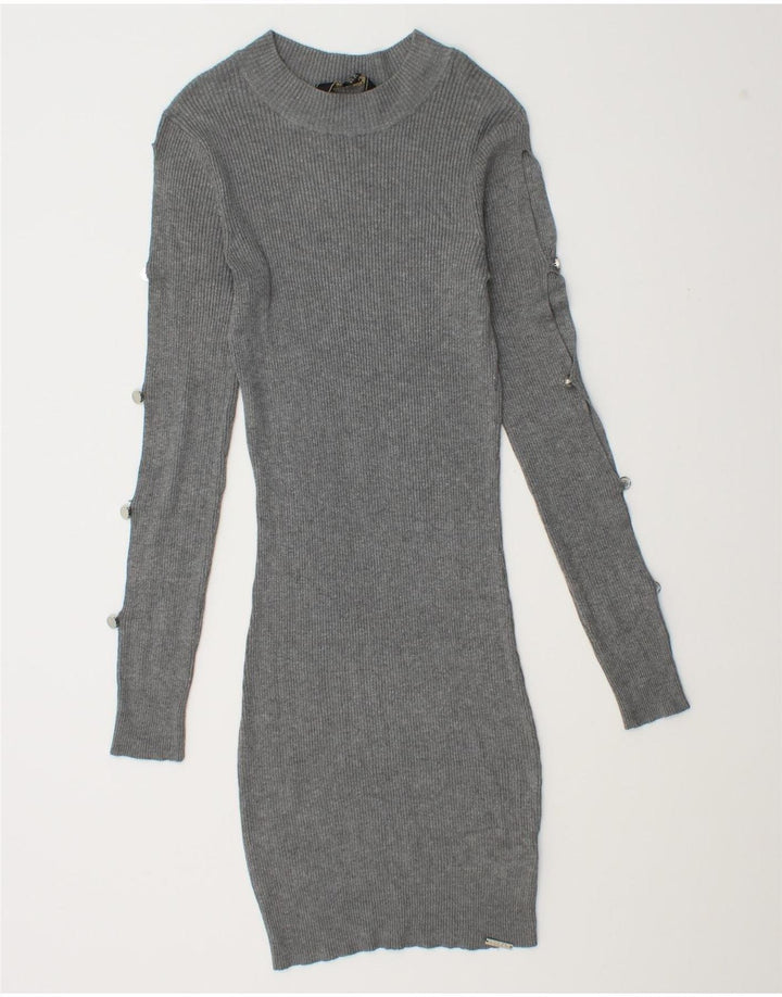 Vestido feminino Lipsy UK 14 viscose cinza médio