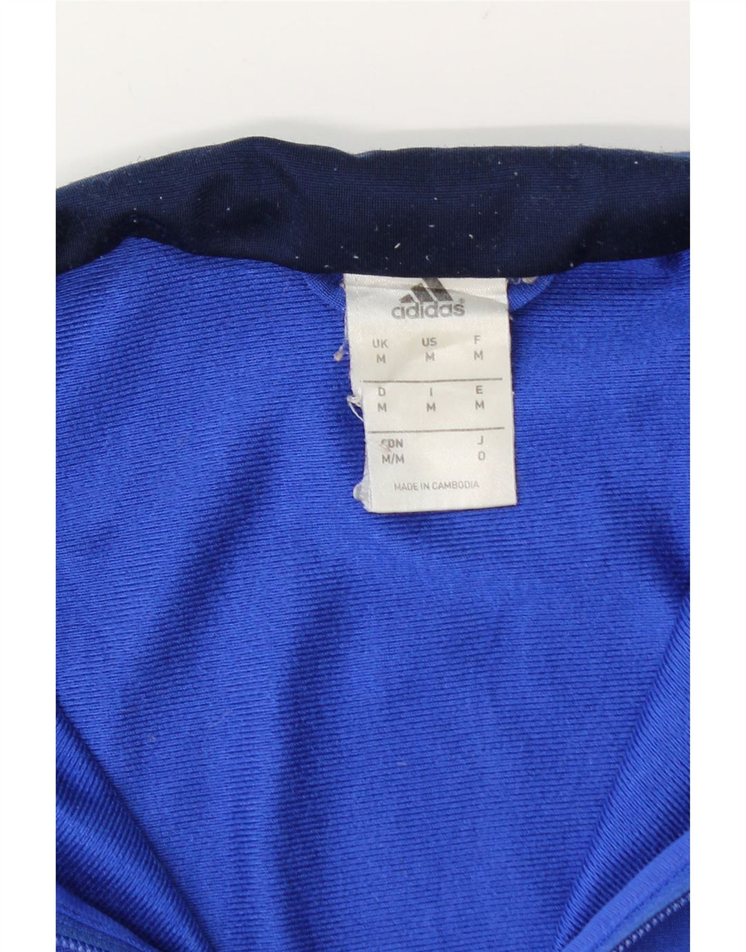 Adidas Mens Tracksuit Top Jacket Médio Azul Colorblock Poliéster
