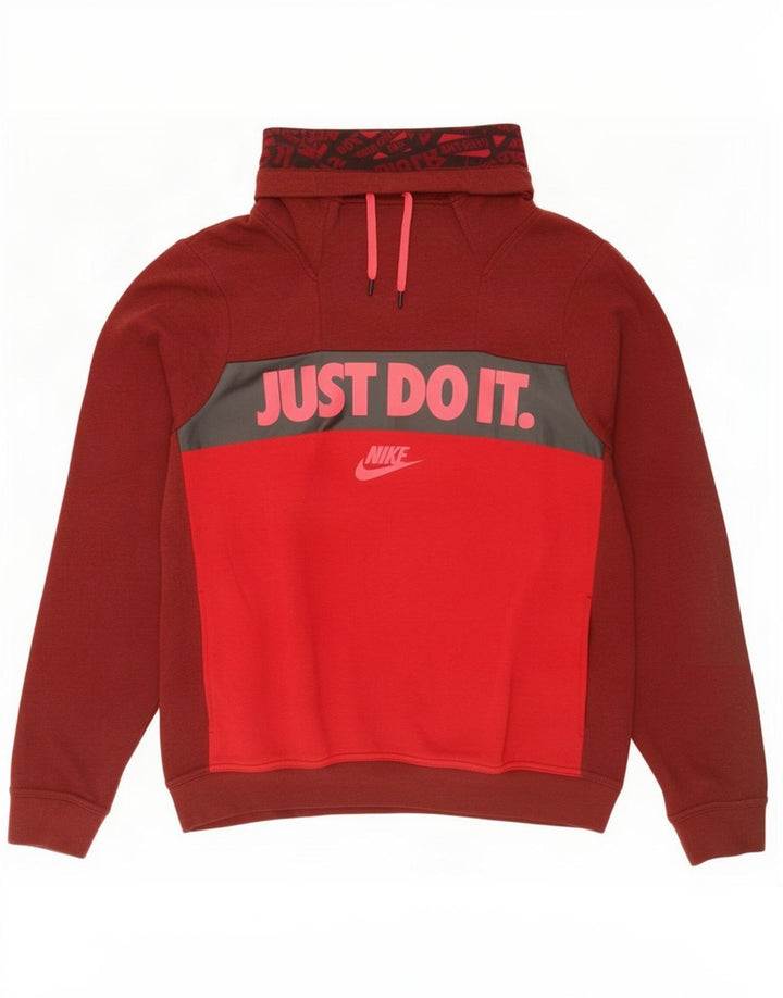Moletom gráfico feminino Nike Jumper UK 14 médio vermelho colorblock algodão