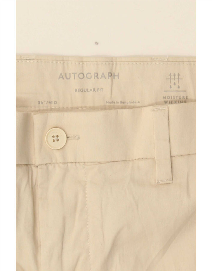 Marks & Spencer Mens Autograph Regular Fit Chino Shorts W36 Grande Bege