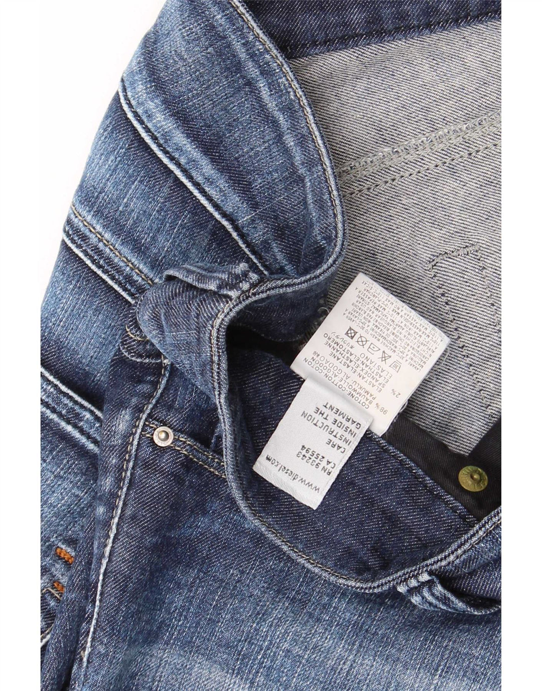 Jeans feminino diesel queimado W28 L32 algodão azul