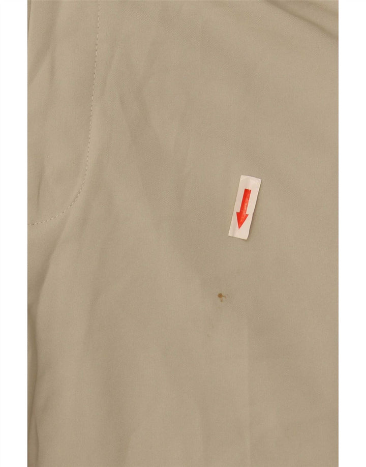 Calça masculina de terno regular Marks & Spencer W34 L33 poliéster bege