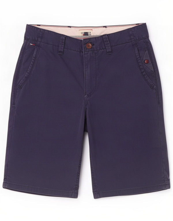 Tommy Hilfiger Mens Chino Shorts Pequeno W28 Azul Marinho Algodão