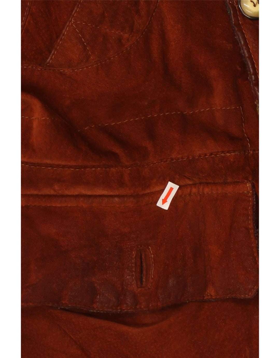Jaqueta masculina vintage de camurça IT 54 2XL couro marrom