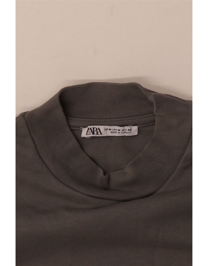 Zara moletom masculino jumper cinza médio