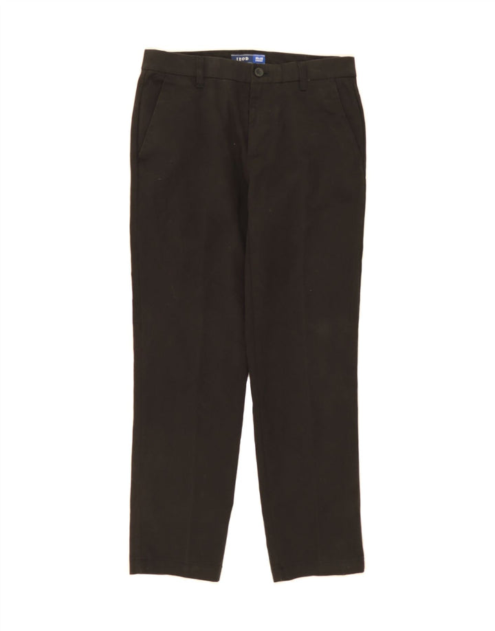 IZOD Mens Straight Chino Trousers W30 L30 Black Cotton Vintage Izod and Second-Hand Izod from Messina Hembry 