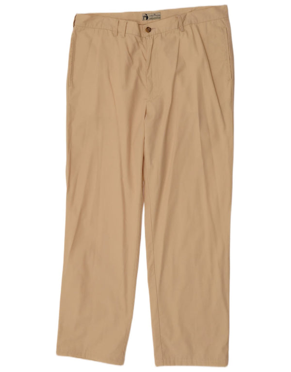 Sergio Tacchini Calça Chino Masculina Reta IT 58 4XL W40 L33 Algodão Bege