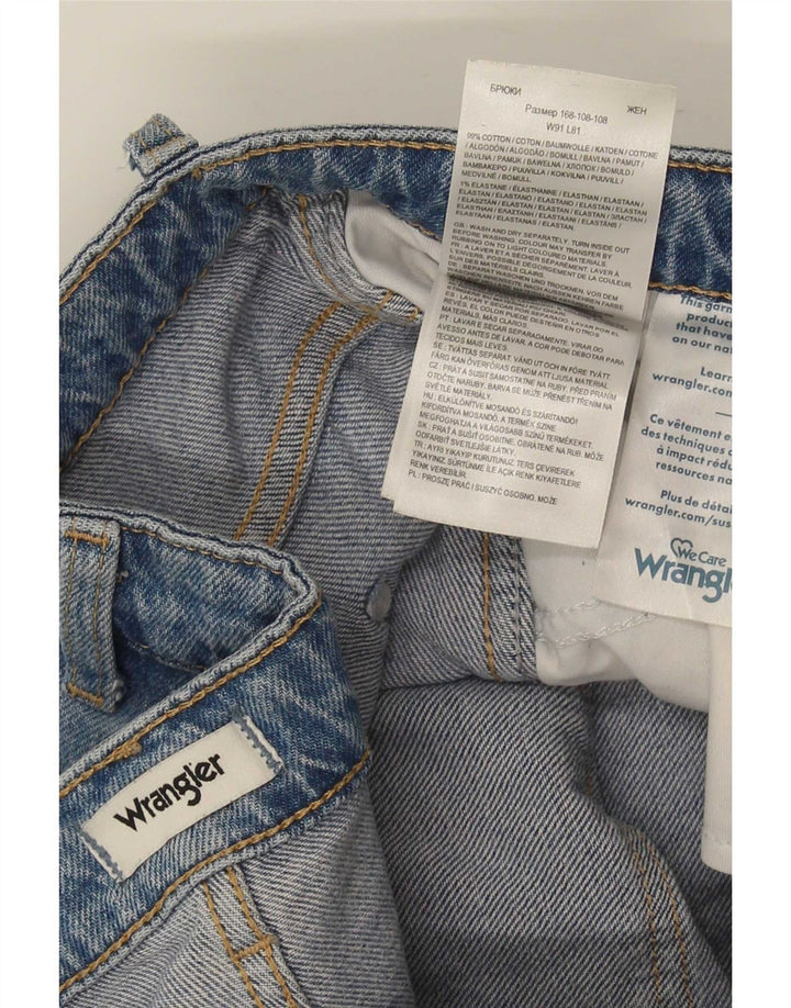 Wrangler Masculino Mom Straight Jeans W36 L32 Azul Algodão