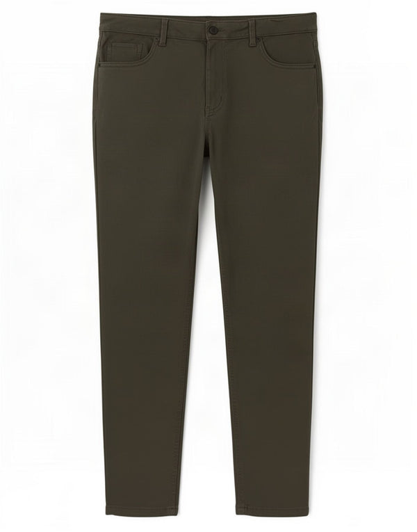 Calça feminina reta casual Marks & Spencer UK 18 XL W36 L28 verde