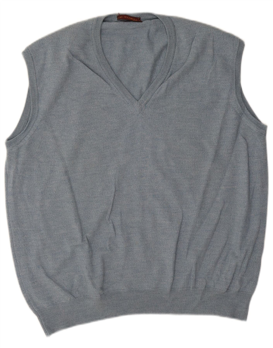 Colete masculino vintage regata grande azul nova lã