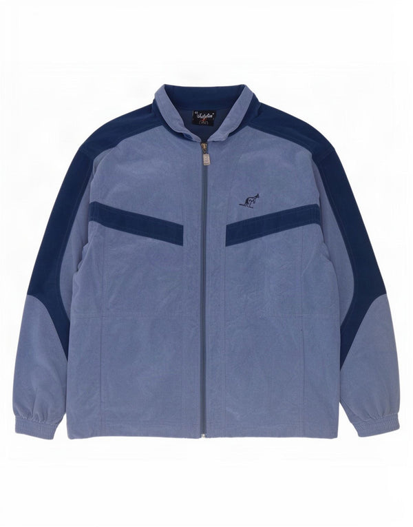 AUSTRALIAN L'ALPINA Jaqueta masculina de agasalho UK 46 XL azul colorblock