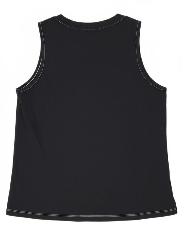 Vans Womens Graphic Vest Top UK 12 Médio Azul Marinho