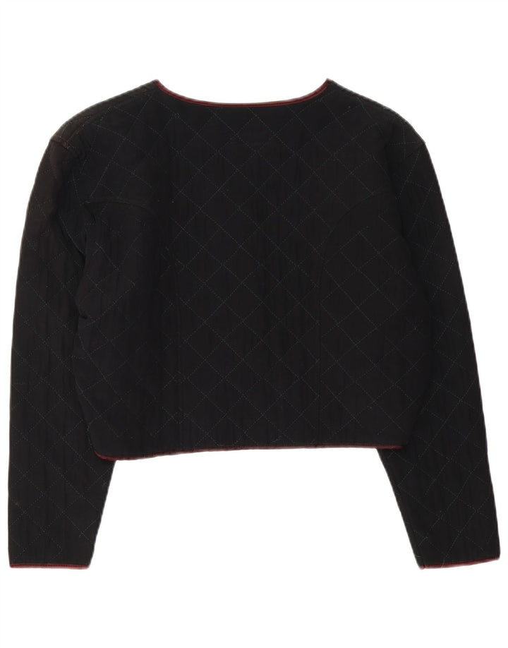 Jaqueta Bolero Feminina Pinko Acolchoada Reino Unido 14 Viscose Preta Média