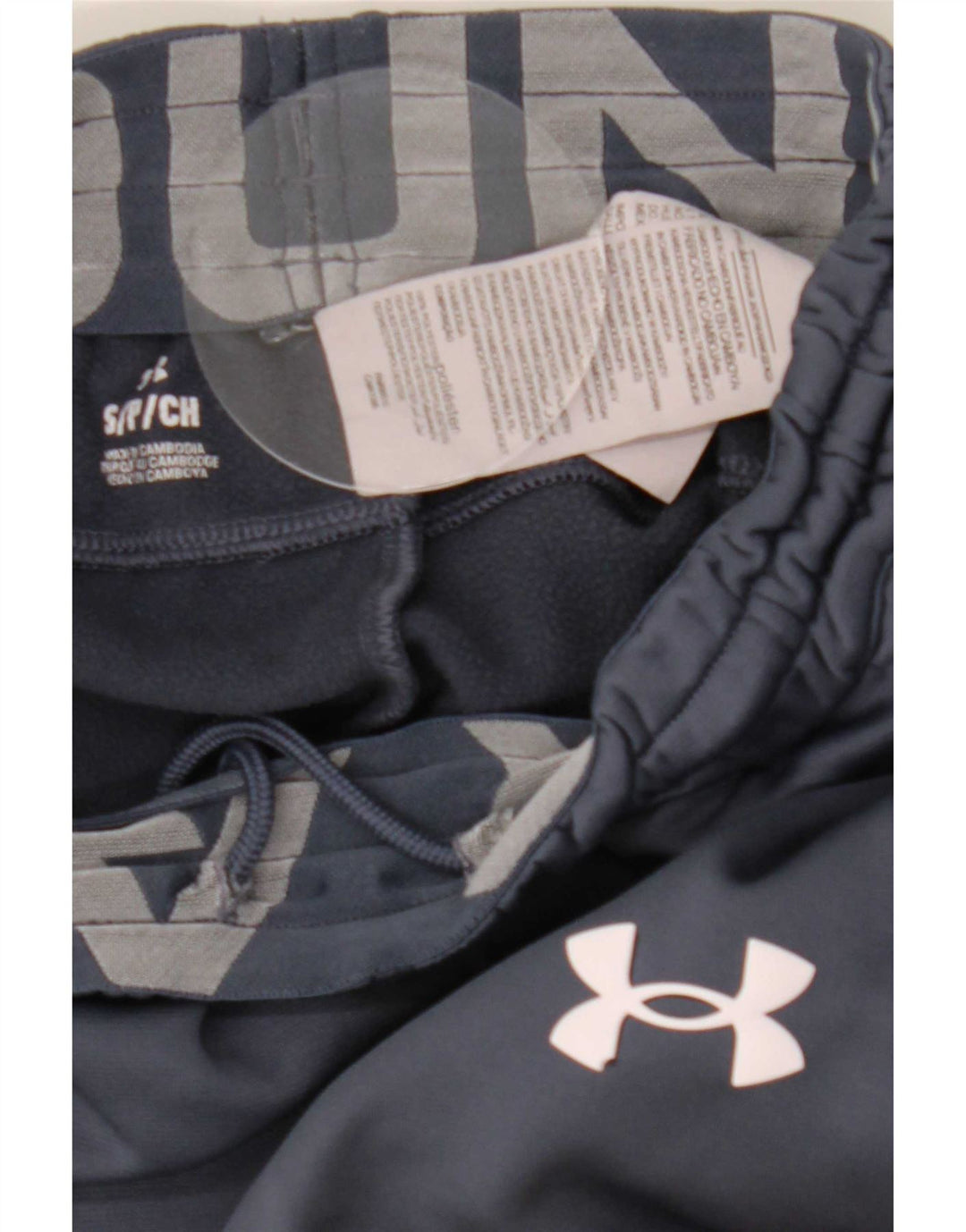 Calças de treino masculinas Under Armour em poliéster azul pequeno