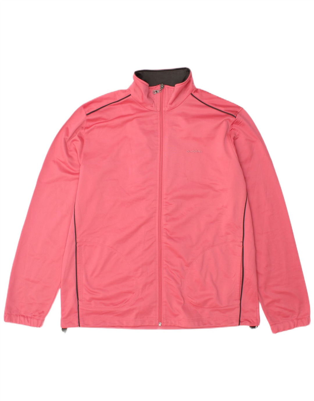 Diadora Womens Tracksuit Top Jacket UK 18 XL Rosa Poliéster