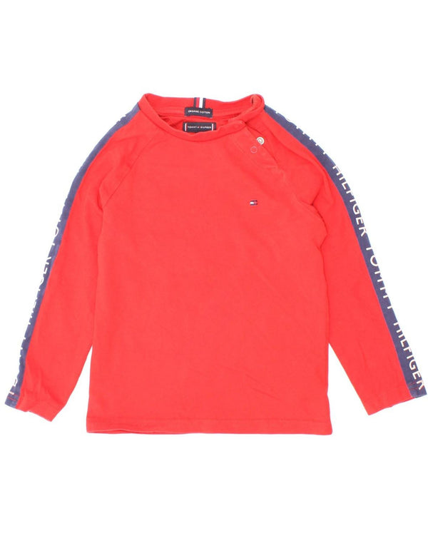 Tommy Hilfiger Baby Boys Gráfico Top Manga Comprida 18-24 Meses Vermelho