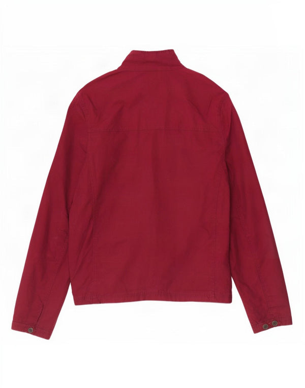 Tommy Hilfiger Mens Bomber Jacket UK 38 Médio Borgonha Algodão