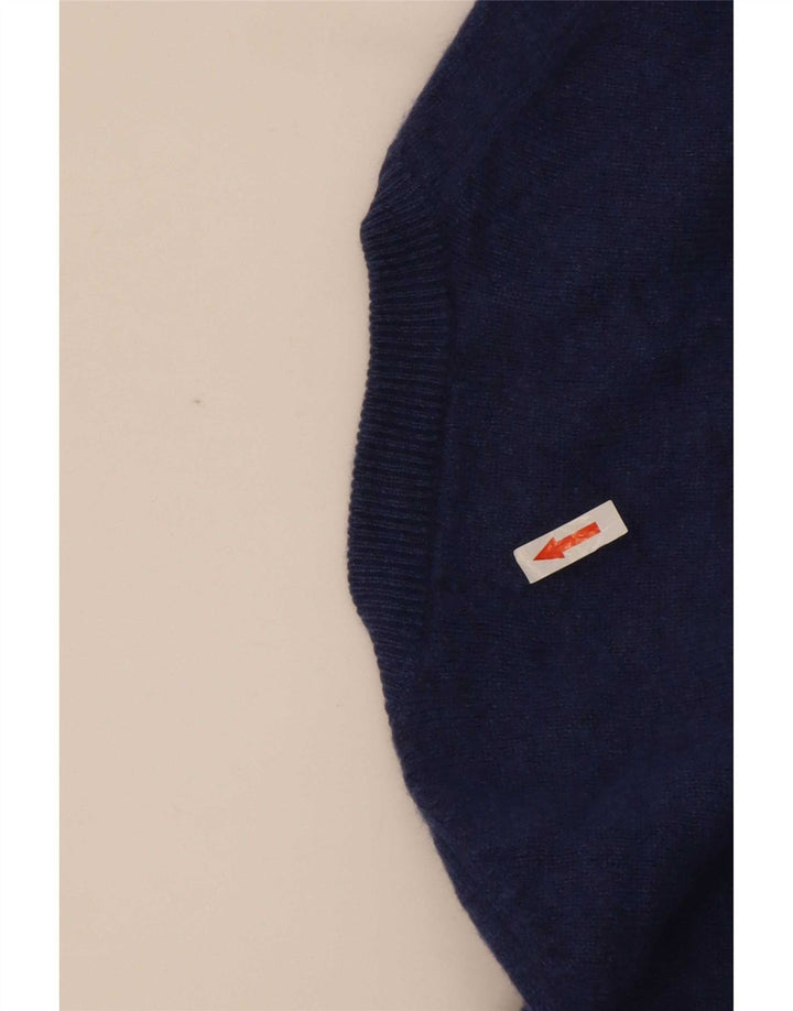 Suéter masculino Marks & Spencer Blue Harbor com gola redonda, lã de cordeiro média