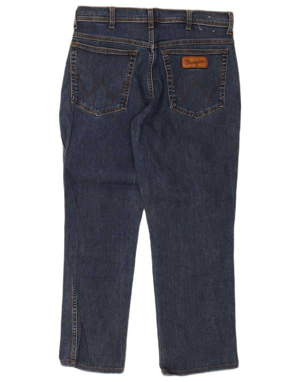 Wrangler Masculino Texas Straight Jeans W34 L27 Azul Algodão