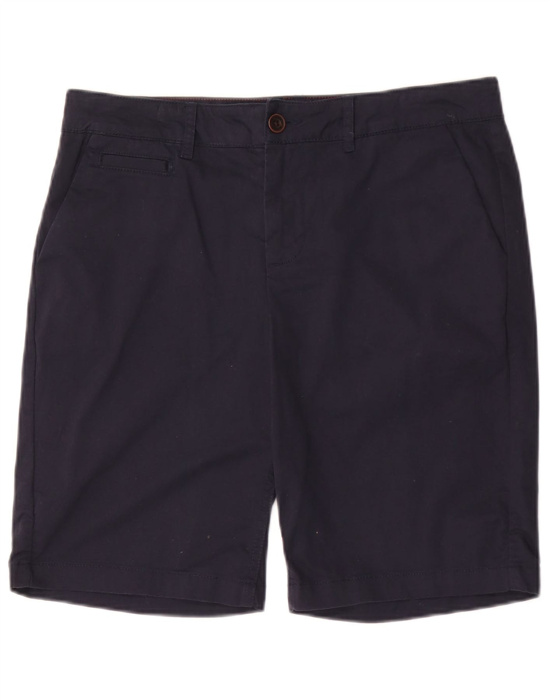 Bermuda feminina Fat Face UK 12 médio W34 algodão azul marinho