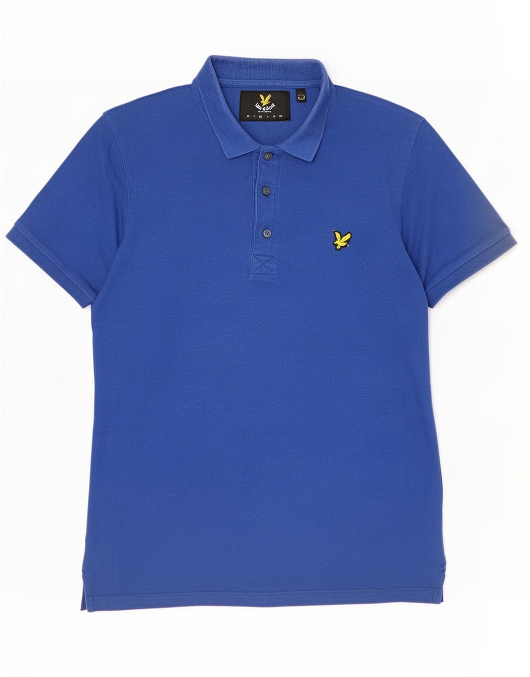 Camisa polo masculina Lyle & Scott de algodão azul médio