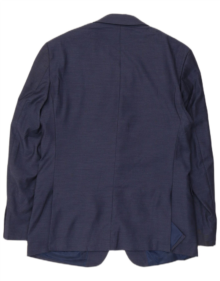 Jaqueta Blazer Masculina Calvin Klein com 2 Botões Reino Unido 38 Poliéster Azul Marinho Médio