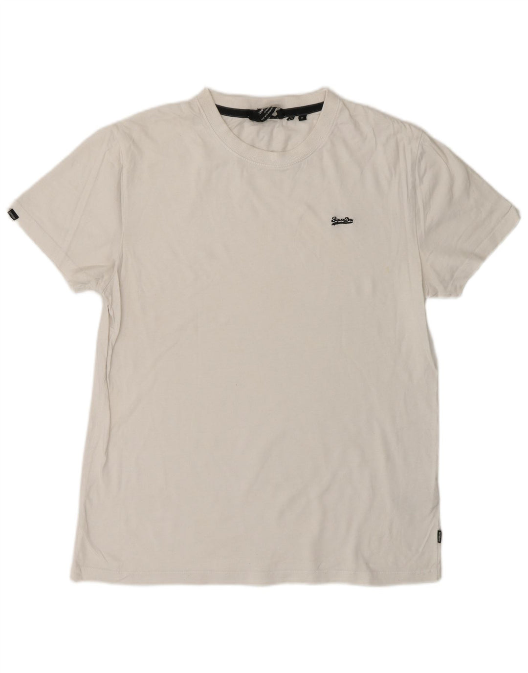 SUPERDRY Mens T-Shirt Top Medium White Cotton