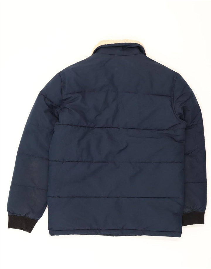 Jaqueta acolchoada masculina Marks & Spencer Reino Unido 38 bloco colorido azul marinho médio
