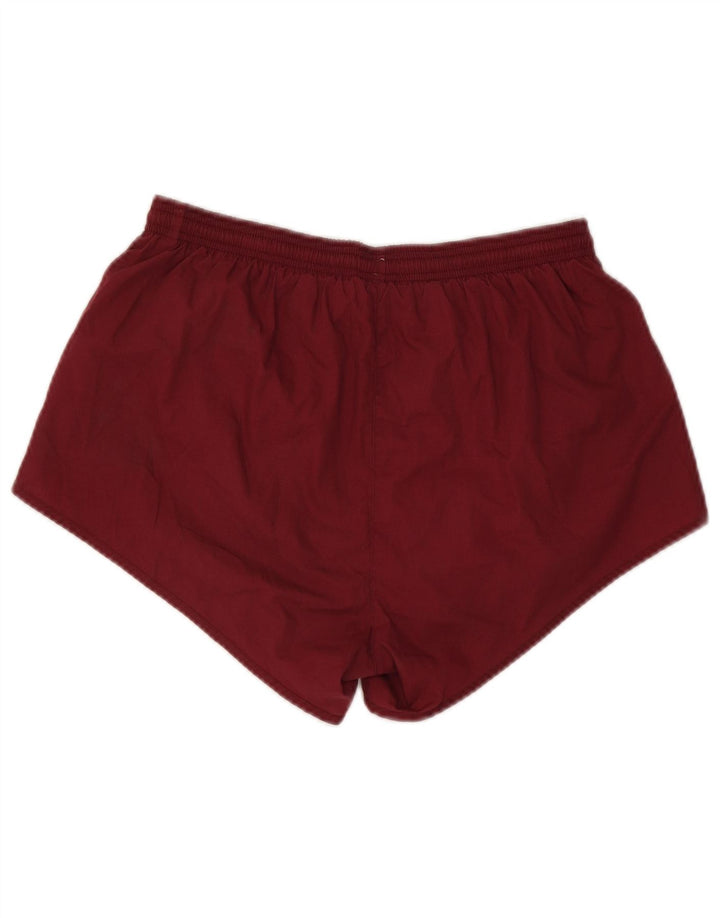 Adidas Womens Sport Shorts UK 14 Médio Borgonha Poliéster