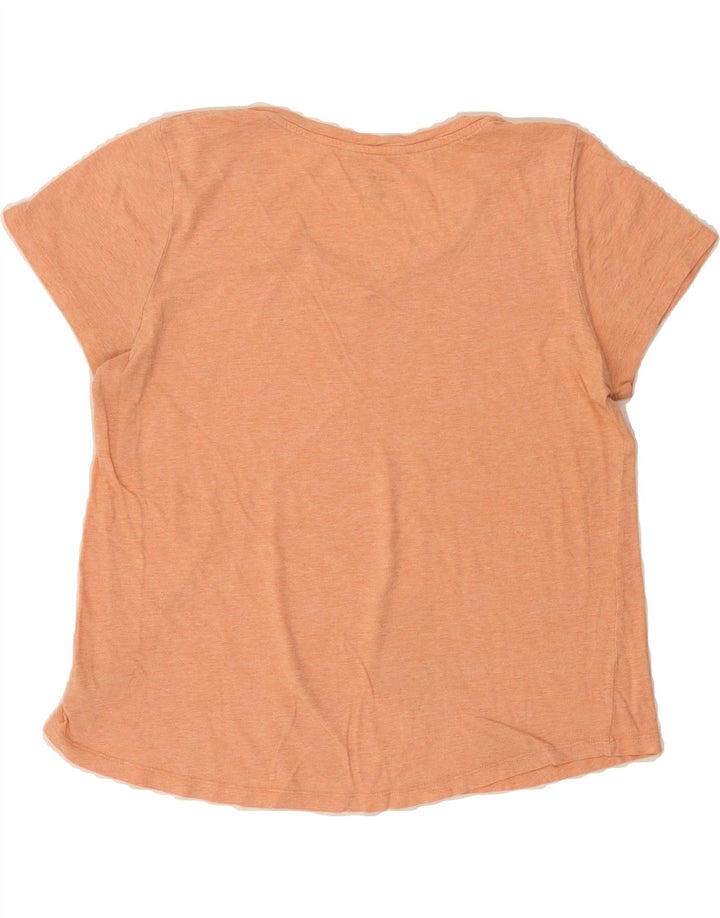 EDDIE BAUER Womens T-Shirt Top UK 16 Large Orange Cotton Vintage Eddie Bauer and Second-Hand Eddie Bauer from Messina Hembry 